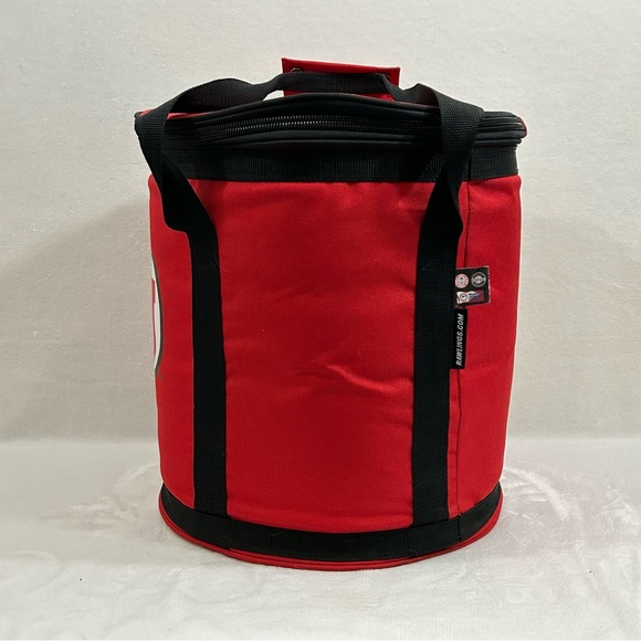 NCAA Utah Utes Large Red Rawlings Collegiate Cooler Baseball Bucket Bag 15”x14”. - Picture 14 of 16